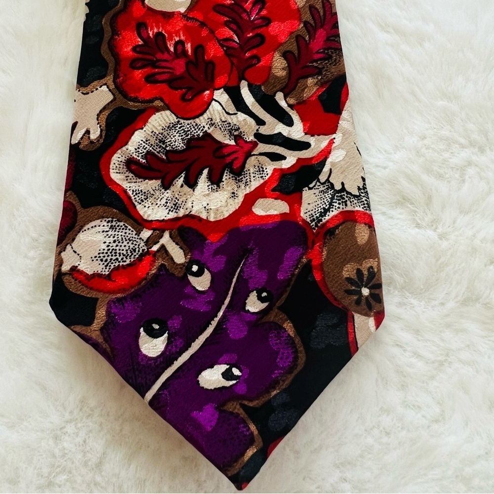 Vintage Silk J. Blades Handmade Tie / Floral - Men